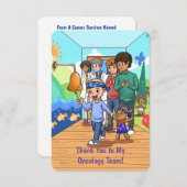 Oncologyチームノートカードに感謝 サンキューカード (正面/裏面)