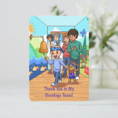 Oncologyチームノートカードに感謝 サンキューカード (スタンド正面)