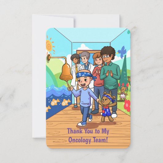 Oncologyチームノートカードに感謝 サンキューカード (正面)