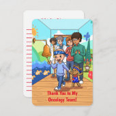 Oncologyチームノートカードに感謝 サンキューカード (正面/裏面)