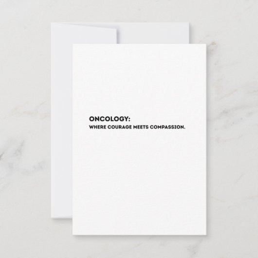 Oncology Definition Card – Thank You Oncologist  サンキューカード (正面)