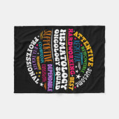 Oncology Hematology Nurse Squad Pediatric Hemonc D フリースブランケット (正面(横))