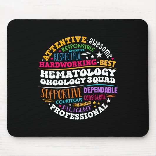 Oncology Hematology Nurse Squad Pediatric Hemonc D マウスパッド (正面)