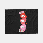 Oncology Nurse Fight Cancer Nurse Valentine Onc De フリースブランケット (正面(横))