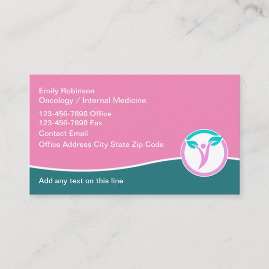 Oncology Oncologist Medical Business Card 名刺 (正面)