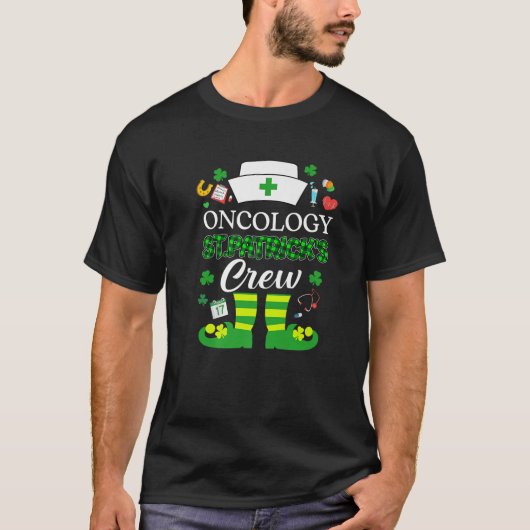 Oncology Patricks Nurse Crew St Patrick Day Leprec Tシャツ (正面)