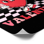 Oncology Valentines Heart Cancer Nurse Crew Loving ポスター (角)