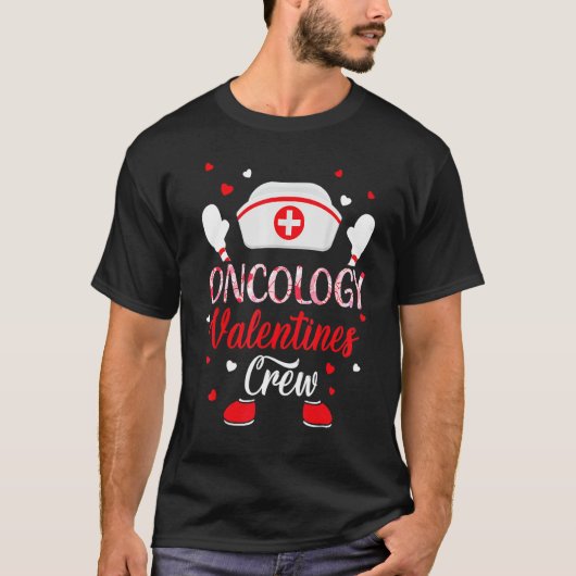 Oncology Valentines Tee Nurse Crew Family Group Nu Tシャツ (正面)