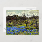 Onderdonk – 初期春、Bluebonnets、Meskeet ポストカード (正面/裏面)