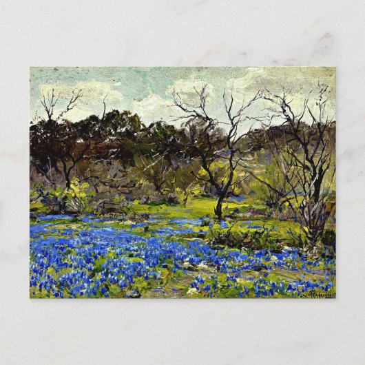 Onderdonk – 初期春、Bluebonnets、Meskeet ポストカード (正面)