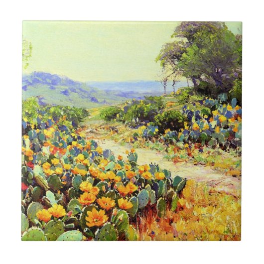 Onderdonk - 花咲くサボテン, タイル (正面)