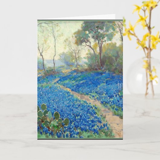 Onderdonk - A Hillside of Bluebonnets -テキサス州 カード (黄色い花)