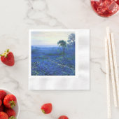 Onderdonk - Bluebonnetの風景とCacti、 縁ありカクテルナプキン (インサイチュ)