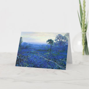 Onderdonk - Bluebonnet風景(Cacti、Road、 カード