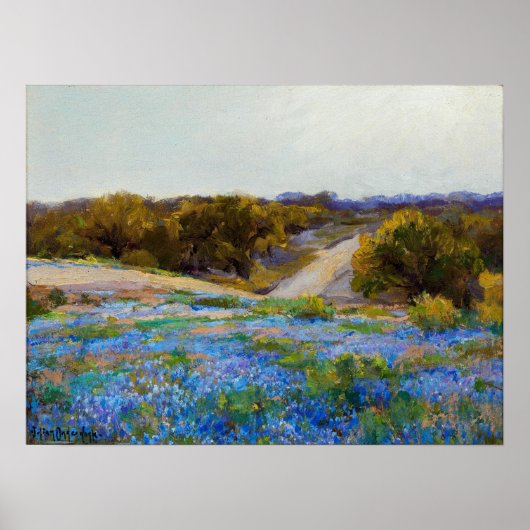 Onderdonk - Bluebonnets At Late Afterns ポスター (正面)