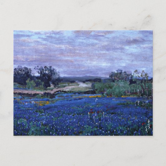 Onderdonk - Bluebonnets at Twilight 1922 ポストカード (正面)