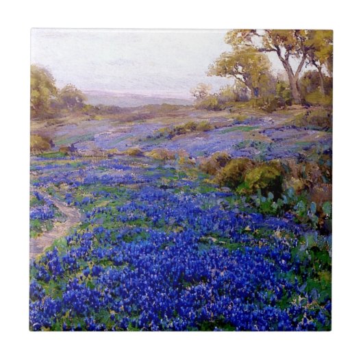 Onderdonk - Bluebonnets at Twilight, North of San タイル (正面)