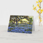 Onderdonk - Old Live Oak Tree and Bluebonnets カード (黄色い花)