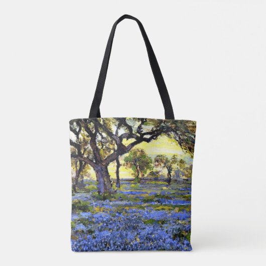Onderdonk - Old Live Oak Tree and Bluebonnets トートバッグ (裏面)