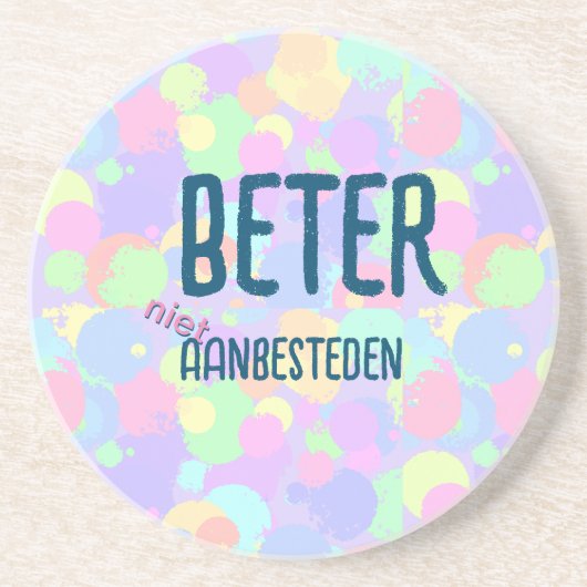 Onderzetters Beter niet aanbesteden コースター (正面)