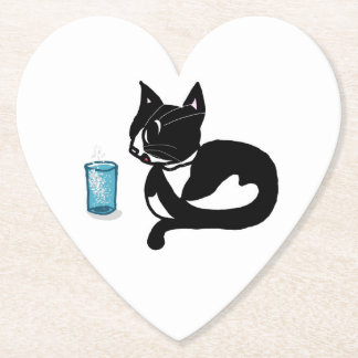 Onderzetters met Yuki de kat. Coasters cat Yuki. ペーパーコースター