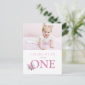 ONEフローラの第1誕生日への招待 ポストカード (スタンド正面)