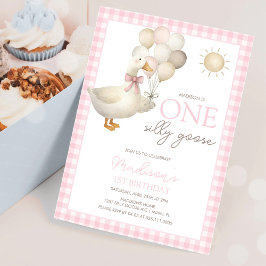 ONE いたずらガチョウ 風船 初めての誕生日 招待状