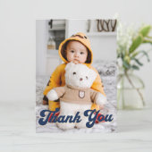 One クール Dude 1st Birthday Thank You Photo Card サンキューカード (スタンド正面)