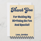 One クール Dude 1st Birthday Thank You Photo Card サンキューカード (裏面)