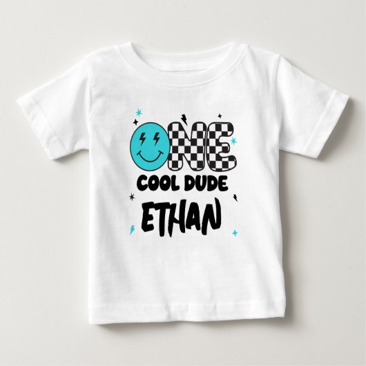 ONE クール Dude 1th Birthday Shirt ベビーTシャツ (正面)