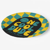 One クール Dude Emoji 1st Birthday Decoration ペーパープレート (アングル)
