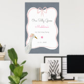 One 間抜け Goose 1st誕生日パーティーウェルコムポスター ポスター (ホームオフィス)