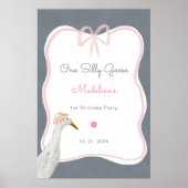 One 間抜け Goose 1st誕生日パーティーウェルコムポスター ポスター (正面)