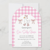 One 間抜け Goose 1st Birthday Photo 招待状 (正面)