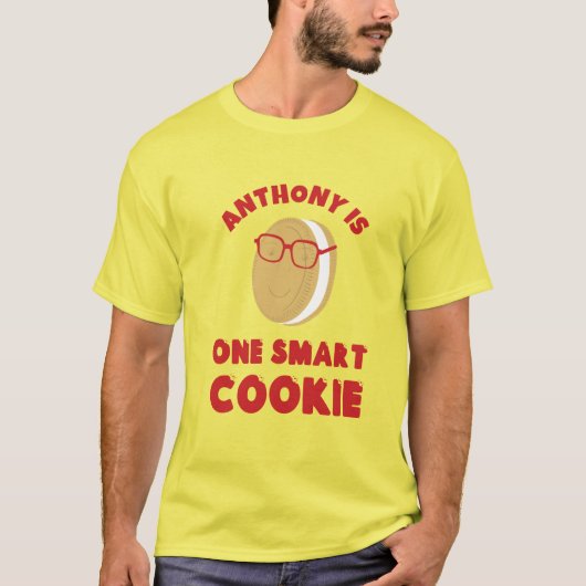 One 頭が切れる Cookieのパーソナライズされた卒業 Tシャツ (正面)