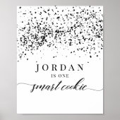 One 頭が切れる Cookie Graduation Party Favor Sign ポスター (正面)