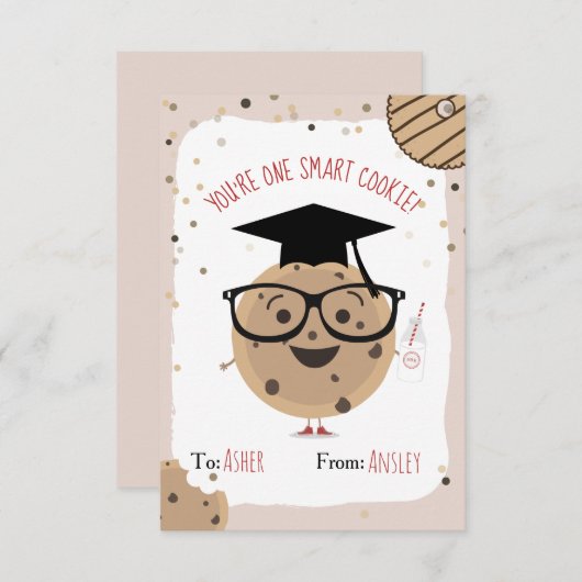 One 頭が切れる Cookie & Milk Kids教室バレンタイン (正面/裏面)