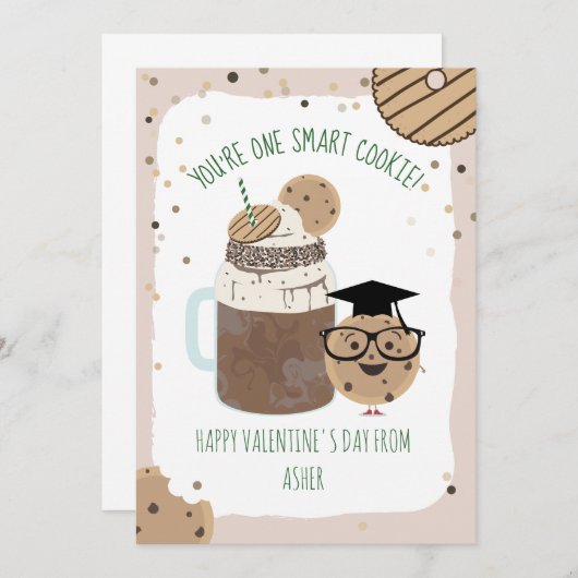 One 頭が切れる Cookie & Milkshake Classroom Valentine (正面/裏面)