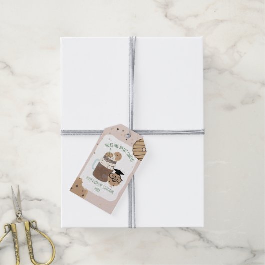 One 頭が切れる Cookie & Milkshake Classroom Valentine ギフトタグ (より糸付き)