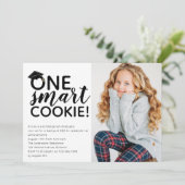 One 頭が切れる Cookie Photo幼稚園卒園 招待状 (スタンド正面)