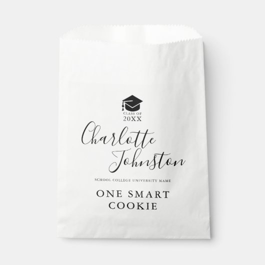 One 頭が切れる Cookie Signature Script Graduation Party フェイバーバッグ (正面)
