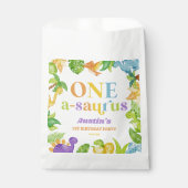One A-Saurus恐竜の最初の誕生日パーティー フェイバーバッグ (正面)