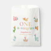 One A-Saurus恐竜の最初の誕生日パーティー フェイバーバッグ (正面)