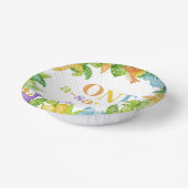 One A-Saurus恐竜の最初の誕生日パーティー ペーパーボウル (傾斜あり)