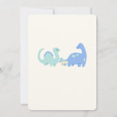 One-A-Saurus恐竜の誕生日の招待状 招待状 (裏面)