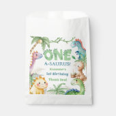One A-Saurus Boy Dinosax 1st Birthday フェイバーバッグ (正面)