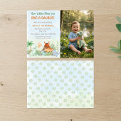 One-A-Saurus Dinosaur 1st Birthday Photo 招待状