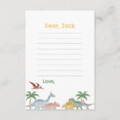 One A Saurus Dinosaur Birthday Time Capsule card 招待状 (正面)