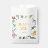 One A Saurus Dinosaur Boy Birthday Favor Bags フェイバーバッグ (正面)