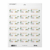 One A Saurus Dinosaur Boy Birthday Return Address  ラベル (フルシート)